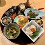 Saketowashoku Hokkori - 前菜盛り合わせ