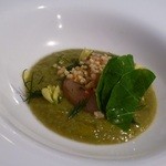 オステリア・エノテカ・ダ・サスィーノ - 最初の一皿きゅうりのガスパチョ