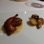 オステリア・エノテカ・ダ・サスィーノ - うずらのグリルと３誌のジャガイモ