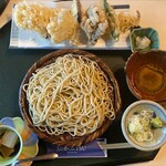 松月庵 八溝そば - 穴子天もり蕎麦1,600円(税抜)