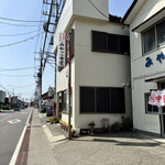 みやご食堂 - 手打ち中華そばの看板。