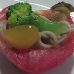 望楼NOGUCHI函館 - 砂原町冷しポテト麺　平取トマト醤油の旨つゆを添えて