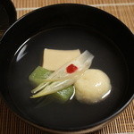 千松しま - 椀物、ごま豆腐