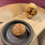 hape - 卵黄のコンフィと新ジャガイモのフリット