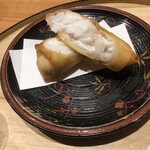 かま田 - 伊勢海老と鯛白子の春巻き