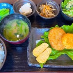 Noukashokudouwagaya - わがや定食　¥1,050
野菜中心で小鉢もたくさんついてきます