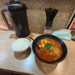 麺や 北崎商店 - 麻婆辛麵850円＋3辛50円＋白ごはん100円