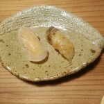 鮨かわなか - 貝柱、白海老のおぼろ昆布