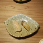 鮨かわなか - 貝柱、白海老のおぼろ昆布