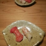 鮨かわなか - 長期熟成の背トロ、車海老