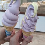 いも吉館 - 紫いもソフトクリーム。