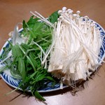 Tajimaya - 水菜、えのき