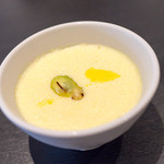 20282217 - トウモロコシのスープとソラマメのグリル