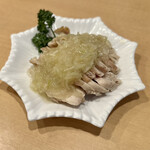 Gyouza Ichiba - 蒸し鶏のネギソースかけ