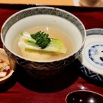 銀座 しのはら - 鯛と蛤と蕪とウルイ