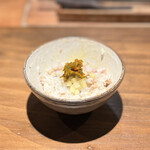 薪鳥新神戸 - 土鍋鶏そぼろご飯 かんずり