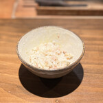 薪鳥新神戸 - 土鍋鶏そぼろご飯 そのまま