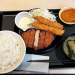 Matsunoya - ロースミルフィーユかつ＆海老フライ（2尾）定食