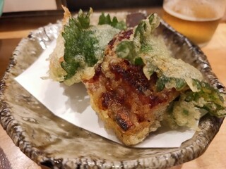 Tachinomisambun - 鰻の天ぷらは珍しいかも。弾力スゴい！