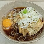 立ち食いそば はせ川 - ごぼう天そば＋玉子(420円＋50円)