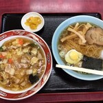 珍味 - 中華丼ラーメン1,000円