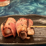 道後焼鳥　一 - うずらベーコン