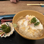 道後焼鳥　一 - タイ茶漬け
