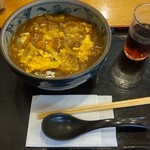 Oosaka udon soba tenma - 卵カレーうどん。らんかれー、と読みます