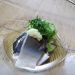 美加登家 - 酢物　鮎と胡瓜なます
