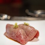 LOOP TOKYO - 2023.4 ビーフ寿司（北海道産4等級サーロイン、静岡産本わさび）
