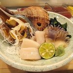 おたる政寿司 - 貝の3点盛り