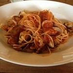 バーカロ・カヴァタッピ - 前回と同じものを頼んでしまったｗ　アサリのトマトソース。アサリたっぷりです。