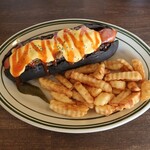 Hotdog stand homeys - チリビーンズチリドッグ　1,130円　＆　トッピング　チェダーチーズ　200円