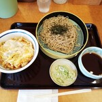 Yamada Udon - かき揚げ丼セットざるそば大盛 800円