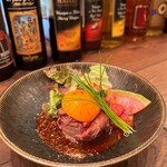 Grilled lean Wagyu beef yukhoe