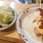 やきとり横丁 - ウインナーとお新香