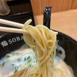 Tori Soba Suzuran - 鶏白湯そば 太麺