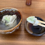 Sobadokoro Kusanoko - 蕎麦がき、箸上げ