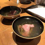 神楽坂 囲炉裏 肉よろず - リブとろ椀しゃぶ