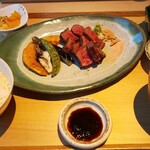 Ganso Horumon Wakitaya - 松阪牛カルビランチ定食