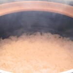 古民家カフェ 365nichi - ごはん、炊けました。開ける前に、スタッフさんが、動画とかいいですか？と。今どきは動画なんや、、、