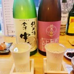 あいおい - 日本酒 明鏡止水（840円）/日本酒 会津中将（880円）