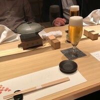 和食 鮨 日本酒 銀波 銀座店 - 先ずは生ビール