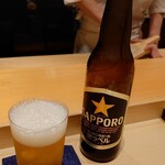 鮨 はしもと - サッポロ生ビール黒ラベル 小瓶