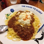 Pasta&cafe CHAYA - ミートソース（大盛）・粉チーズ、タバスコいっぱい