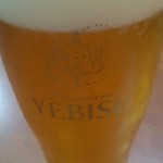 まるさん松本 - ビールはヱビスの生（480円）。