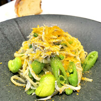 テストキッチンエイチ - シラス・青唐辛子・春の豆・カラスミ オイルベース リングイネ