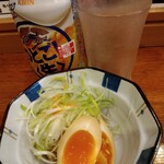 俺の中華たなか家 - 「のどごし生」が「サービスおつまみ」と共に着缶＼(^o^)／