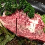 炭火焼肉 やまもと - 特選ステーキ（3800円）