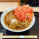 田そば - 天ぷらそば(紅しょうが)¥820